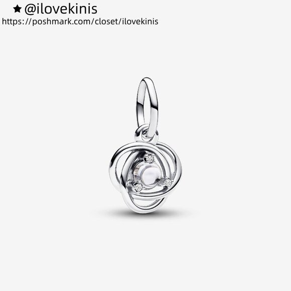 Pandora Clear Eternity Circle Dangle Charm - Picture 1 of 6